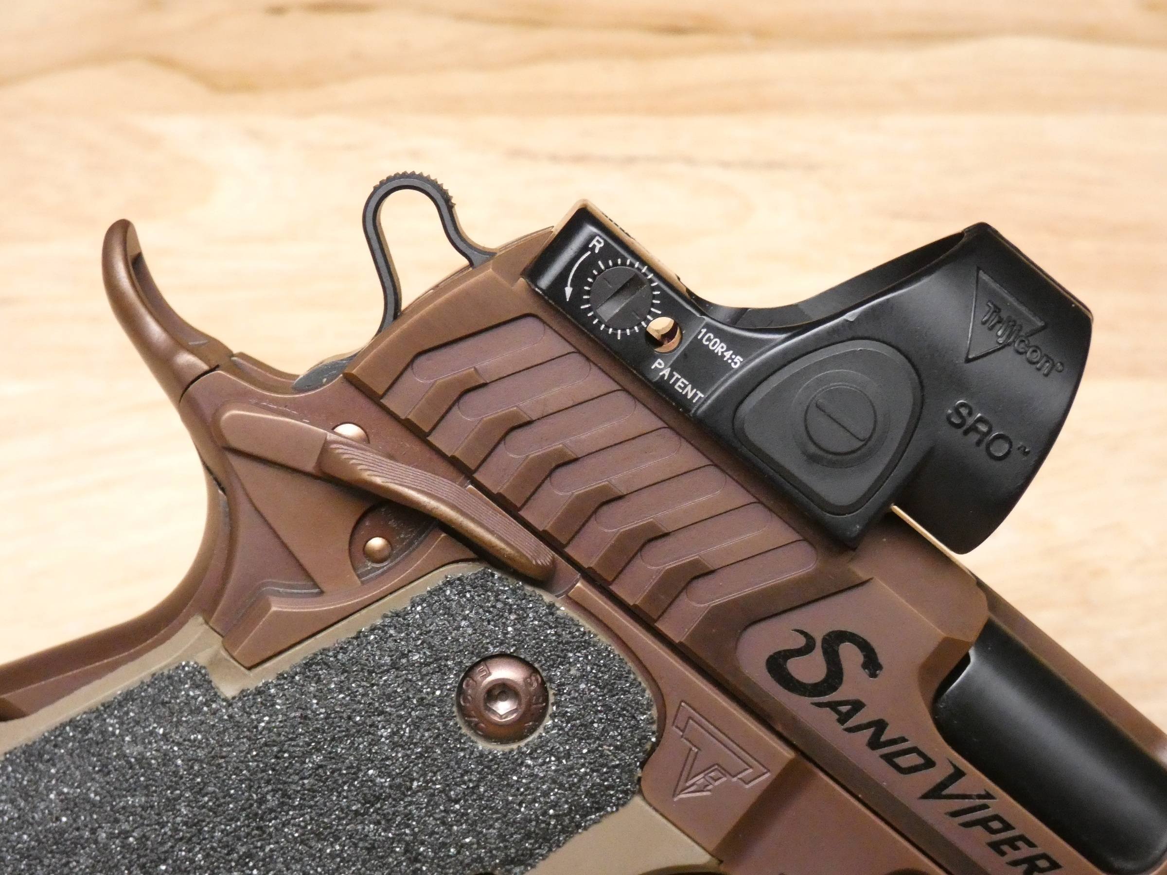 Taran Tactical Sand Viper 2011 - 9mm - XLNT w/ Trijicon SRO & MORE - C-img-6