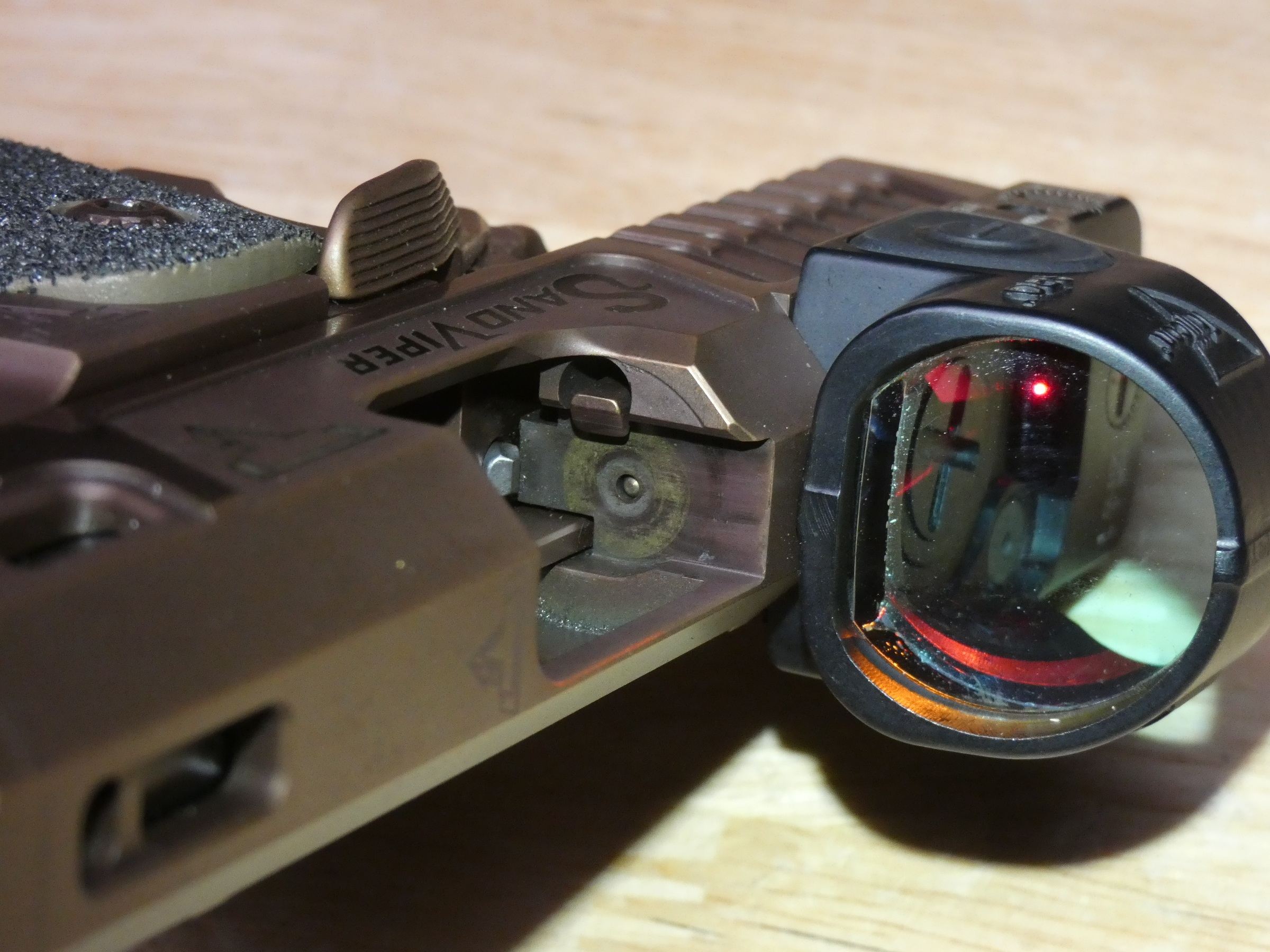 Taran Tactical Sand Viper 2011 - 9mm - XLNT w/ Trijicon SRO & MORE - C-img-22
