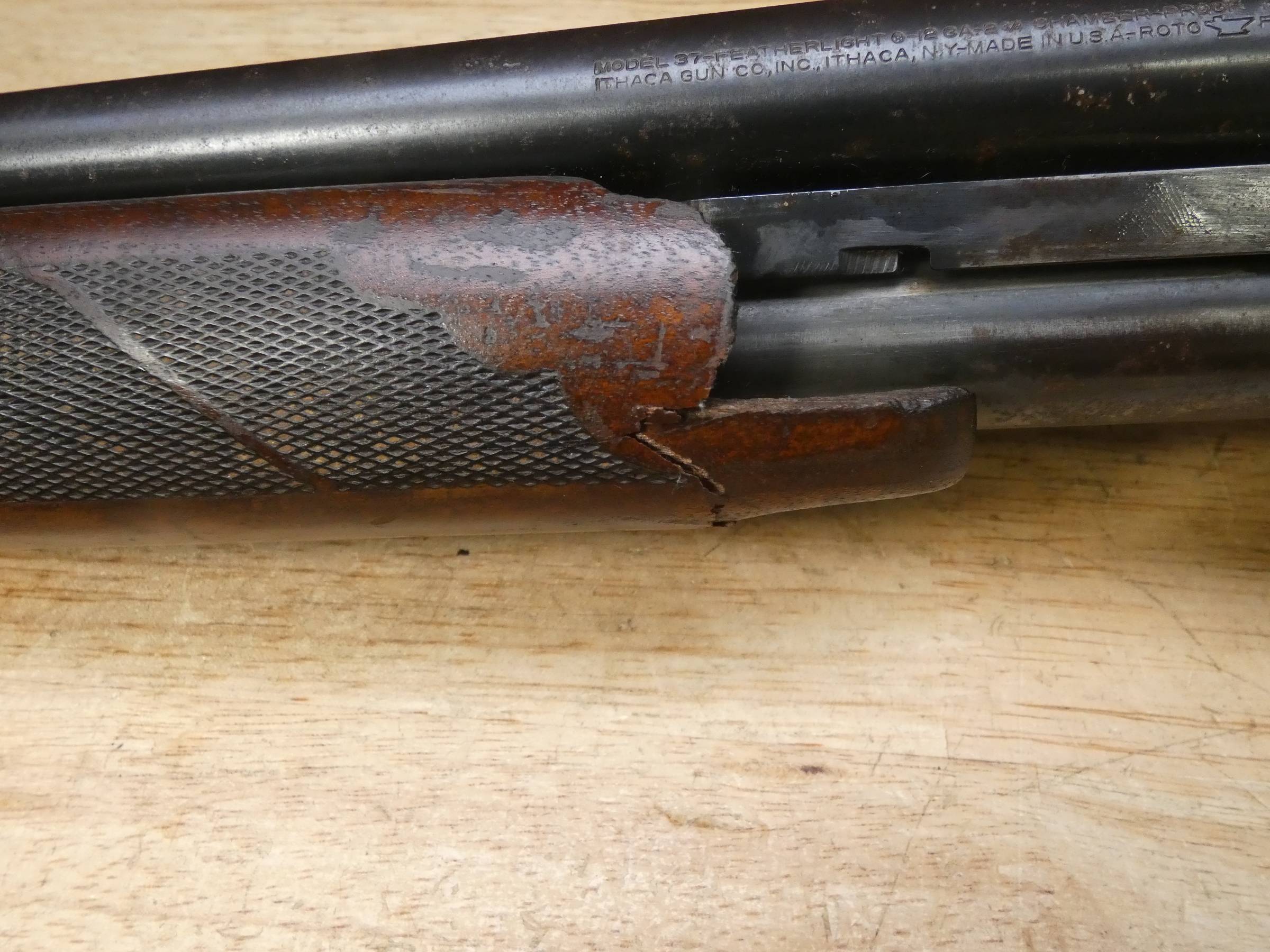 Ithaca Model 37 Featherlight - 12 Gauge - Classic Pump Action - Full Choke!-img-25