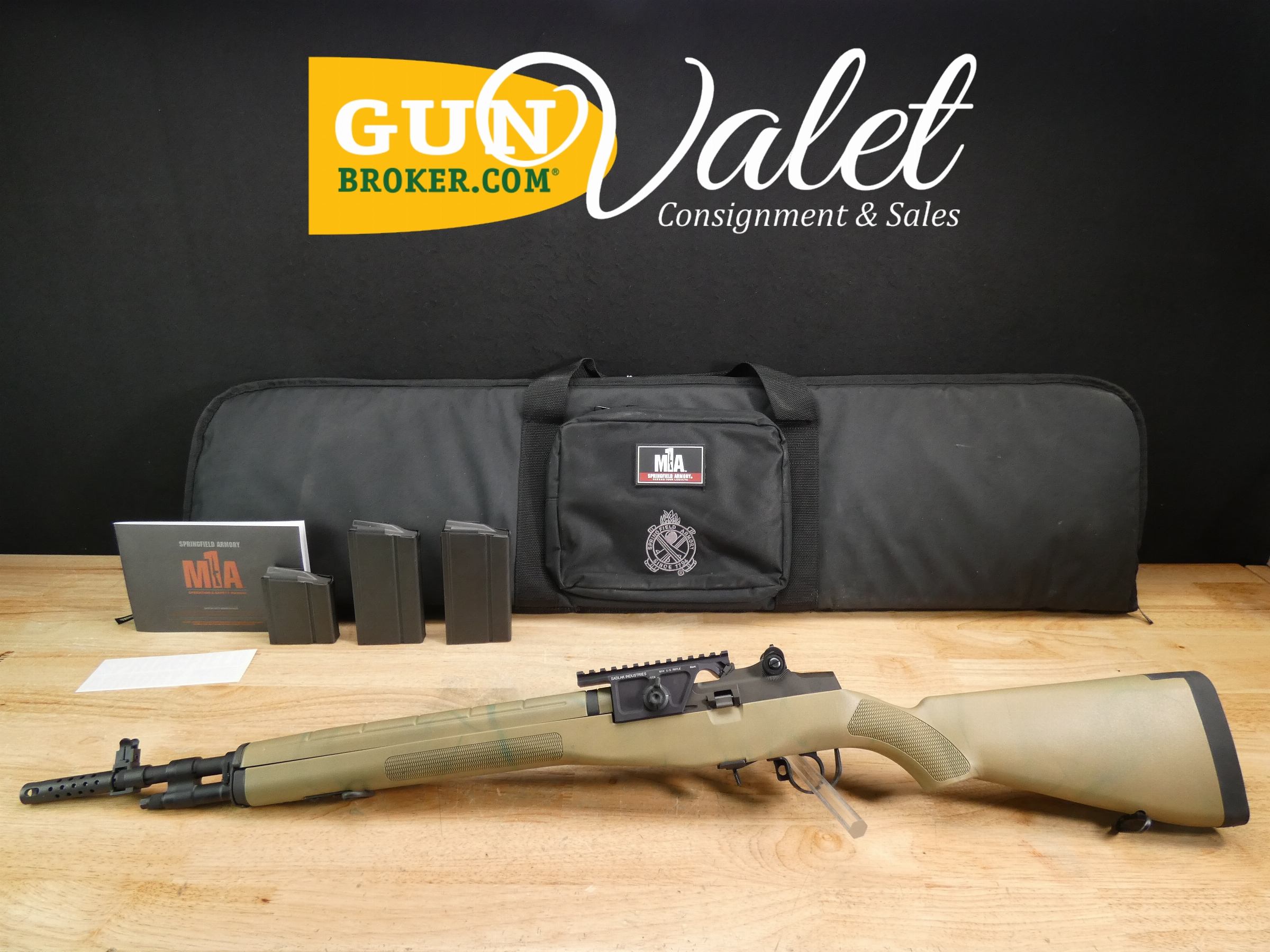 Springfield M1A Scout Squad - .308 Win - Synthetic + Mags - Soft Case - C -img-0
