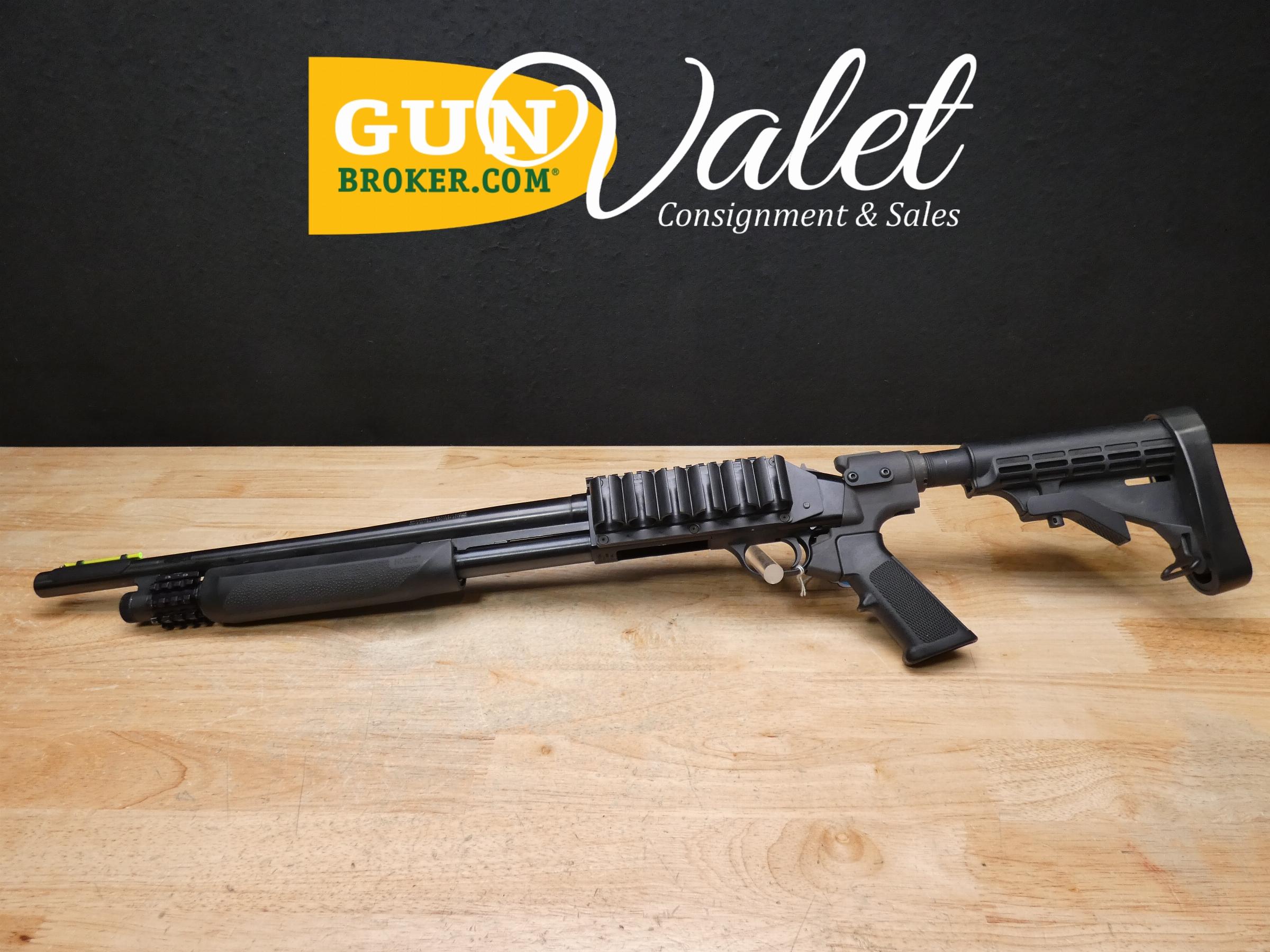 Mossberg 500 - 12 Gauge - 3in Shells - CYL - 12ga - Side Saddle - M4 Stock-img-0
