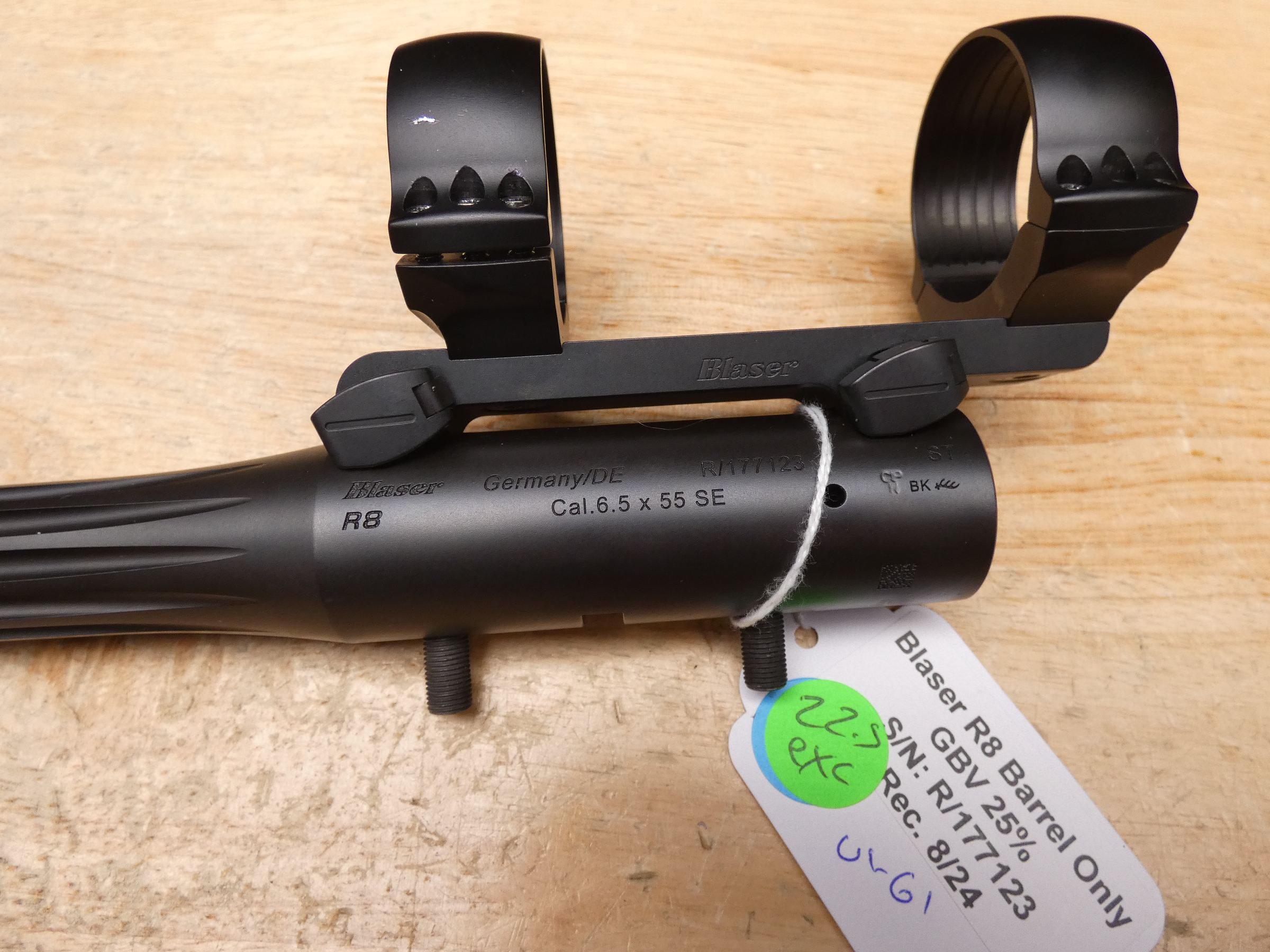 Blaser R8 Fluted Barrel - 6.5x55 SE - w/ Mag Adapter - 40mm QD Rings - C-img-29