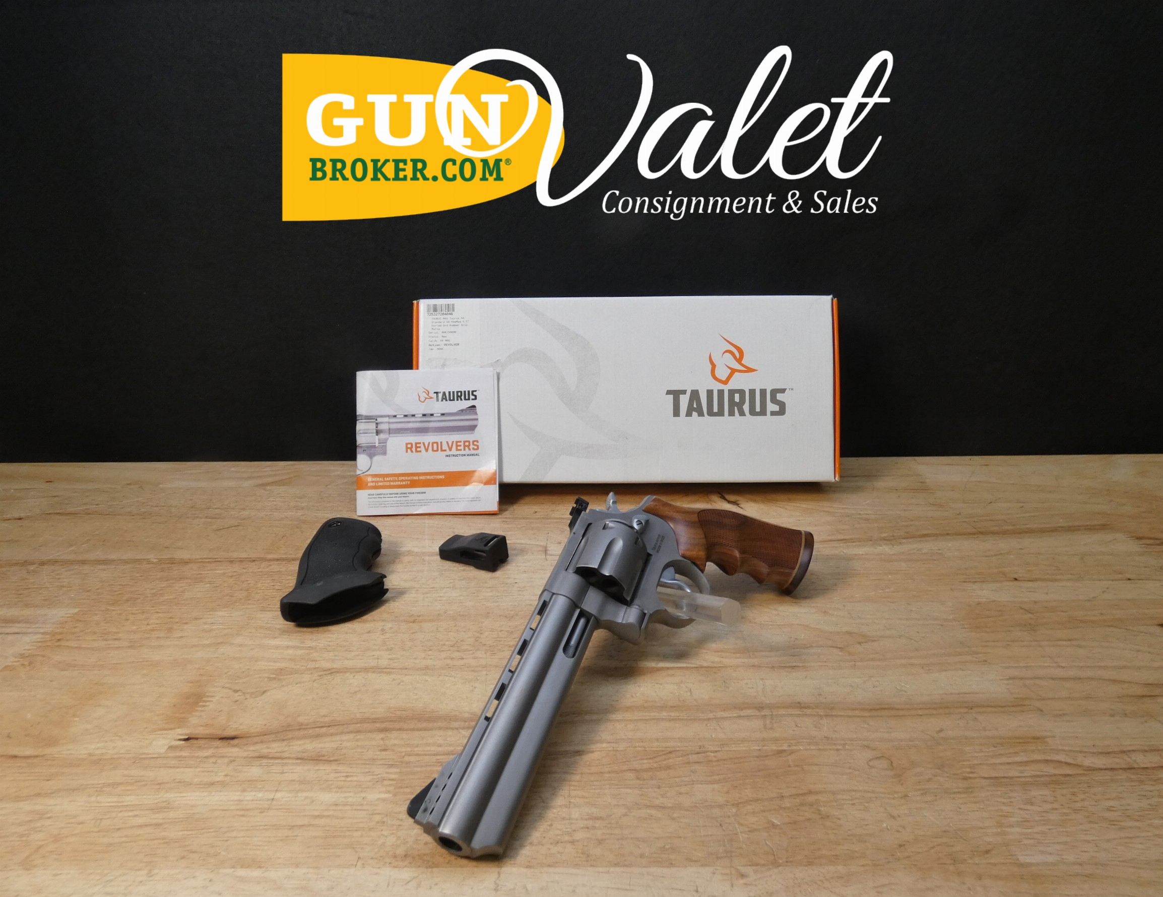 Taurus  M44 Matte Stainless - .44 Mag - w/ OG Box - 6.5in Ported BBL - 44-img-0