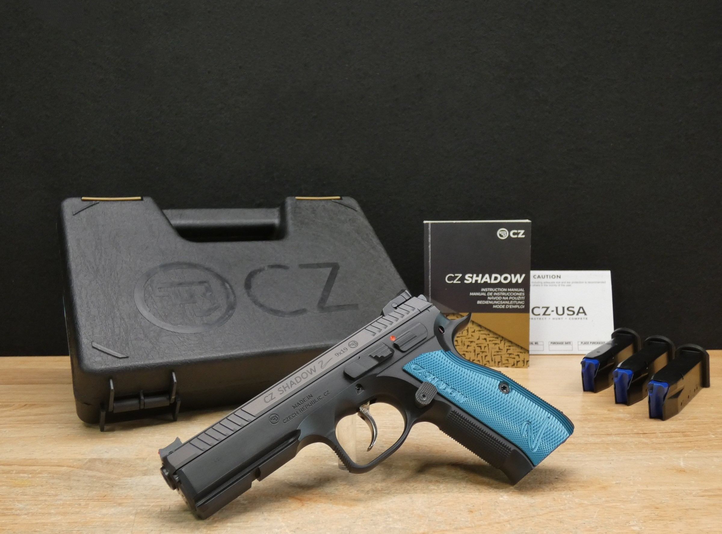 CZ Shadow 2 Blue - 9mm - CZ75 - SA/DA - w/ Original Case & MORE - C-img-1