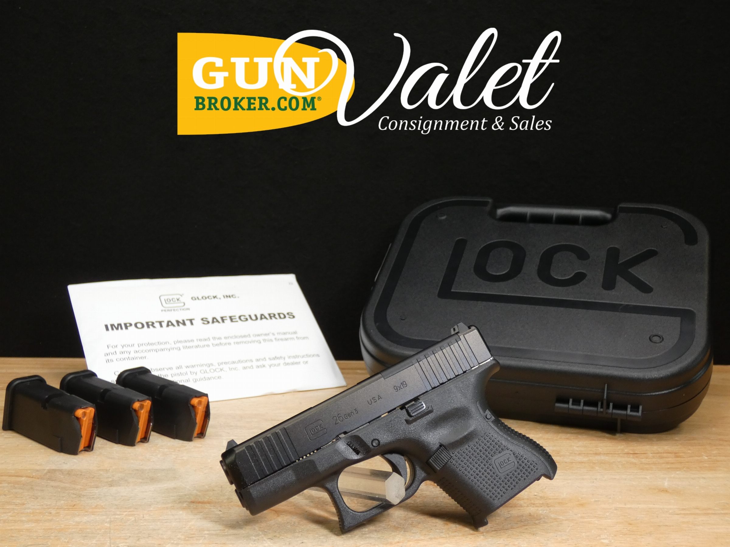 Glock 26 Gen 5 MOS - 9mm - OG Case - 3 Mags - Sub-Compact - Steel Slide - C-img-0