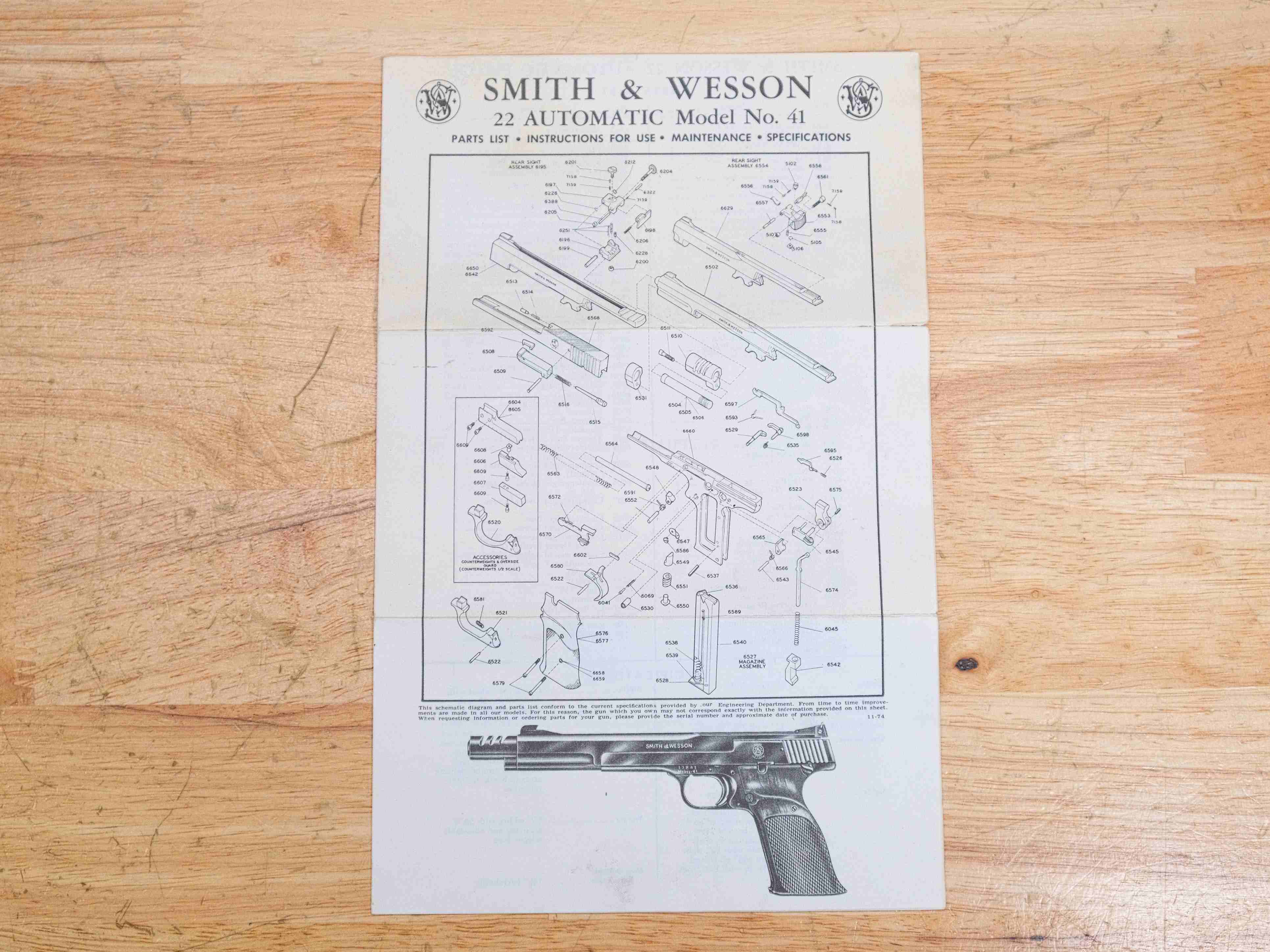 Smith & Wesson Model 41 - .22 LR - S&W Target 22 - Original Box! - C-img-36