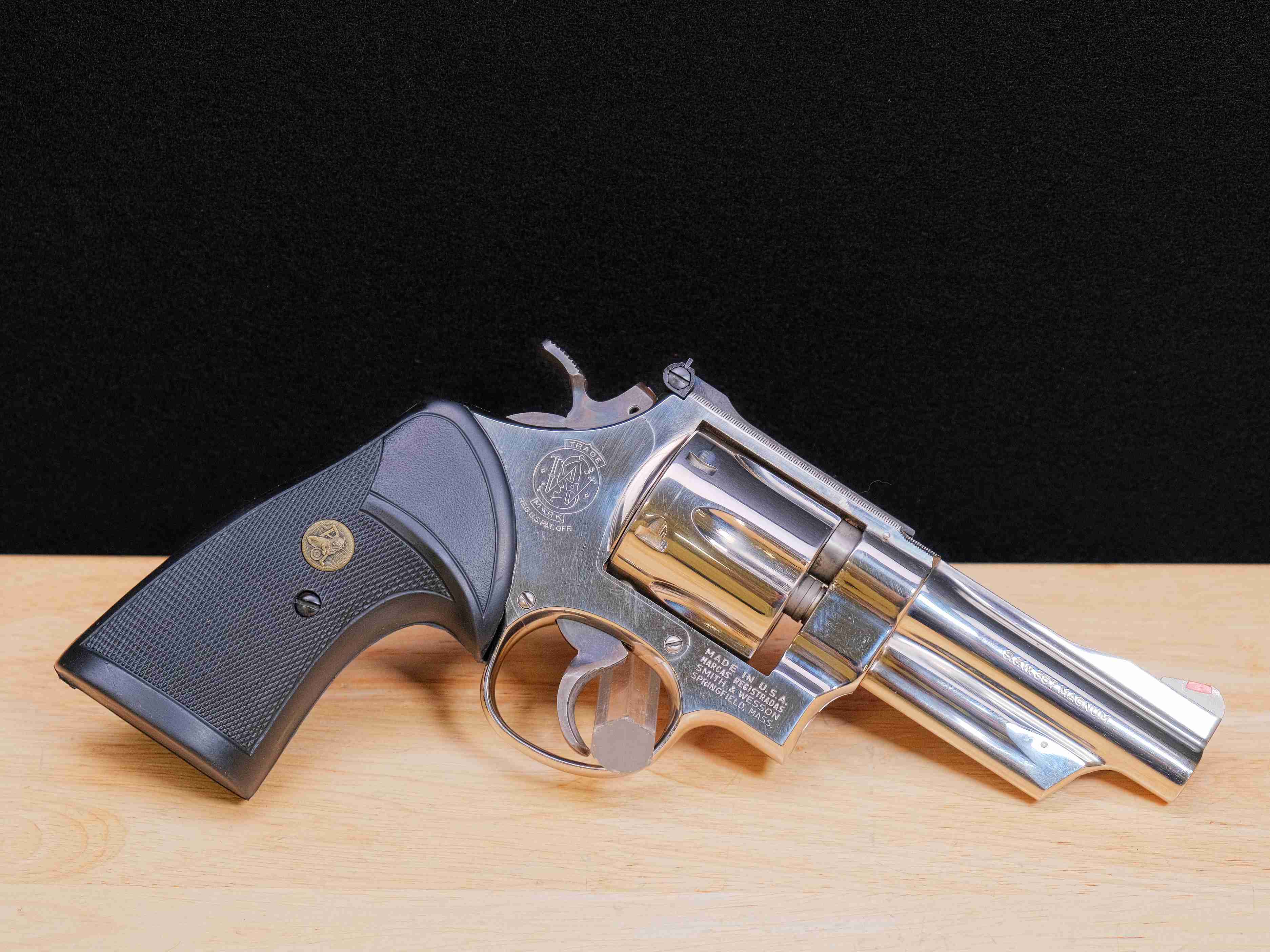 Smith & Wesson Model 27-2 Nickel - .357 Mag - S&W 27 - w/ Wood Case - C-img-6