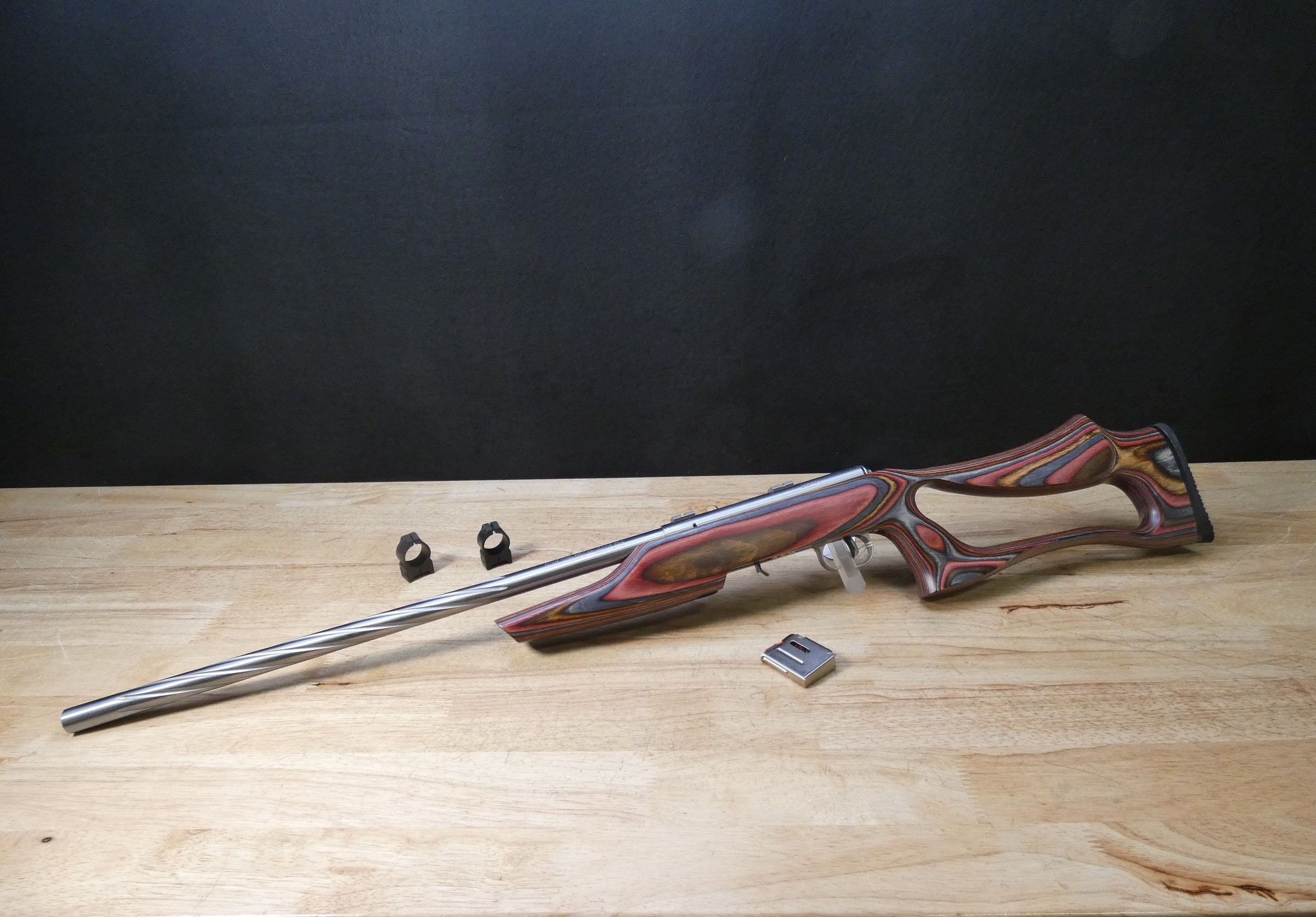 Savage 93R17 BSEV - .17 HMR - Stainless 93R - Laminate - w/ Magazine!-img-1