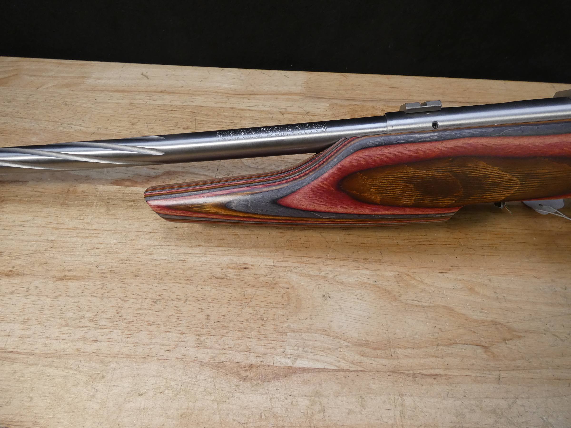 Savage 93R17 BSEV - .17 HMR - Stainless 93R - Laminate - w/ Magazine!-img-3