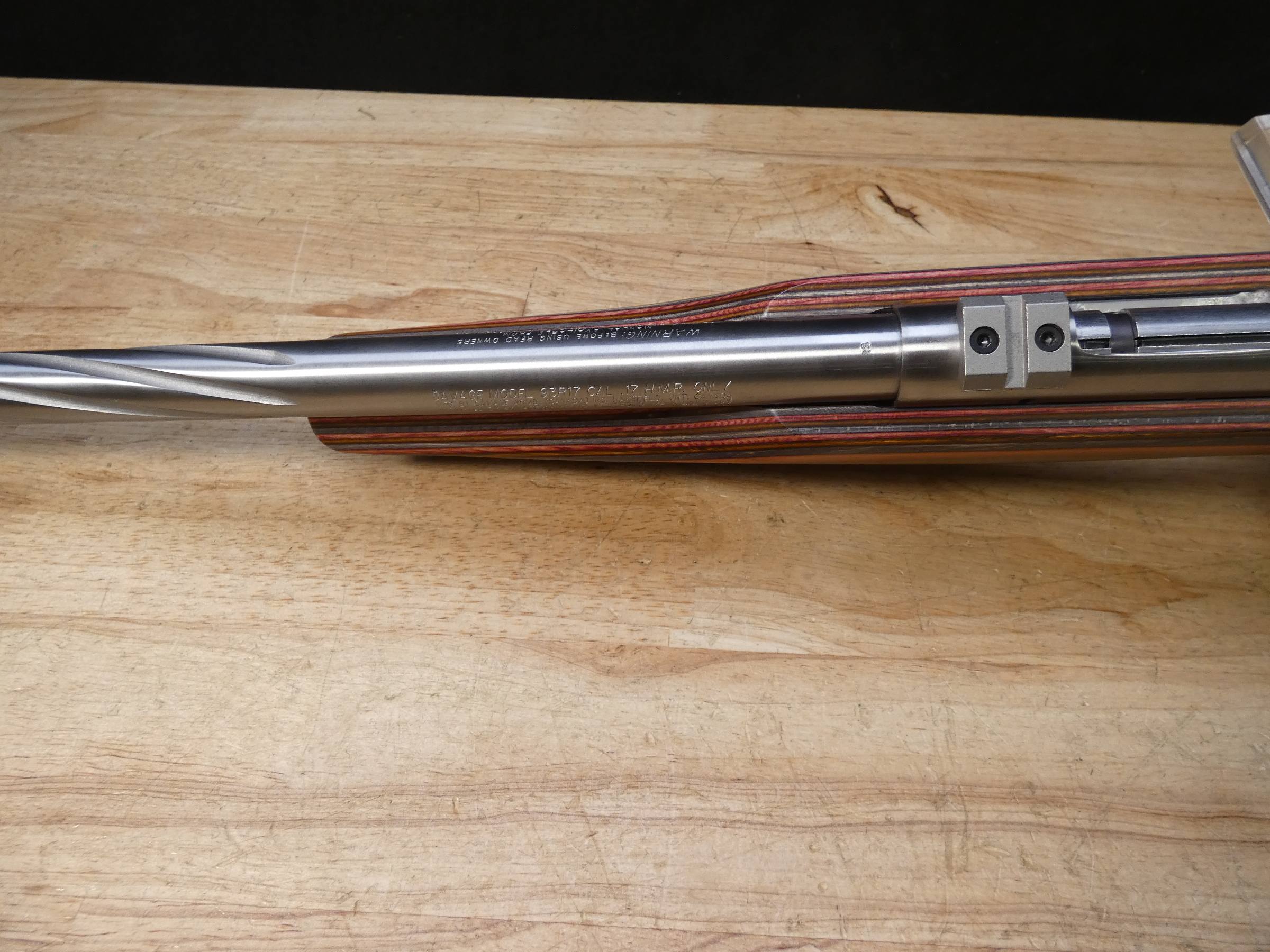 Savage 93R17 BSEV - .17 HMR - Stainless 93R - Laminate - w/ Magazine!-img-8