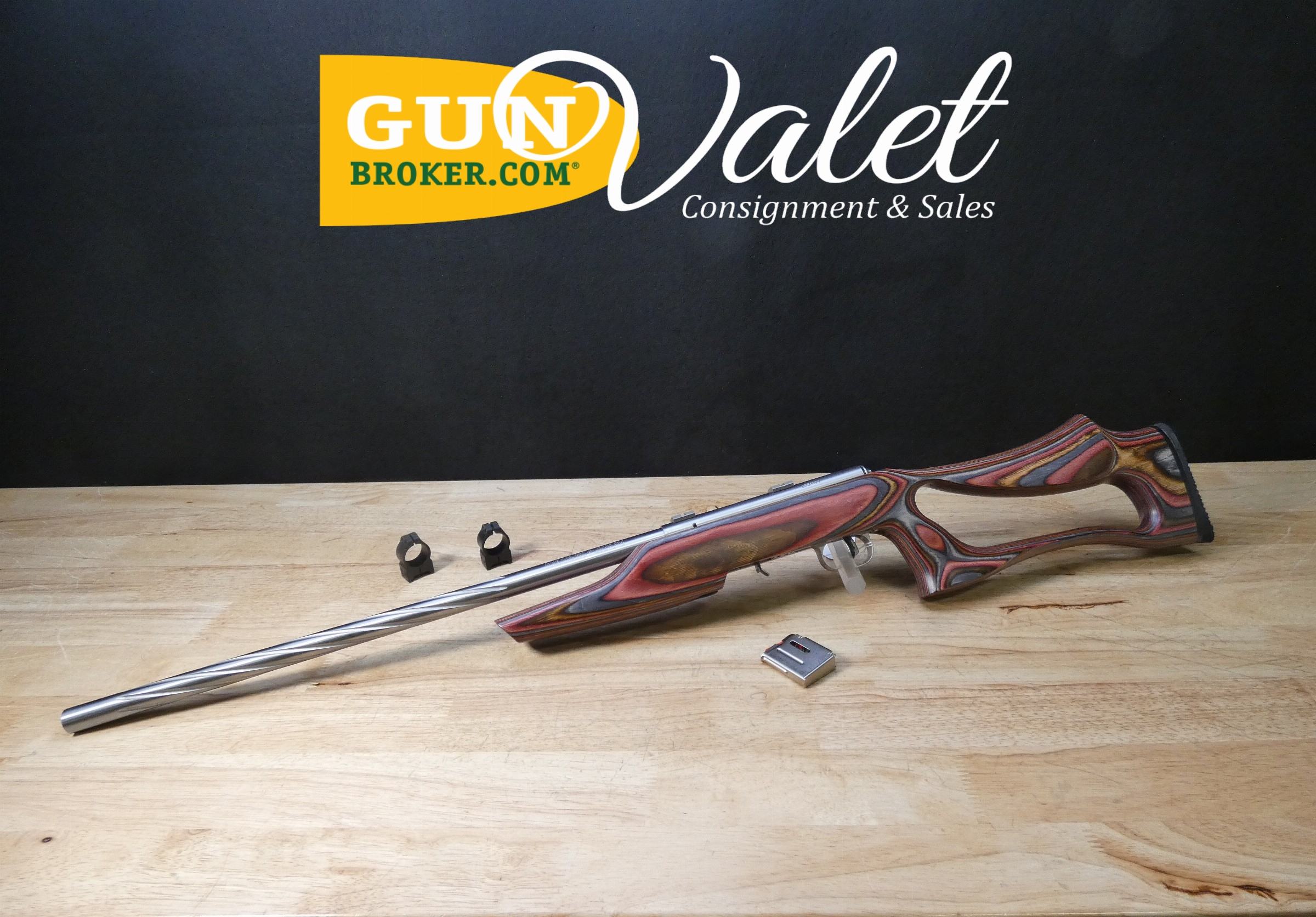 Savage 93R17 BSEV - .17 HMR - Stainless 93R - Laminate - w/ Magazine!-img-0