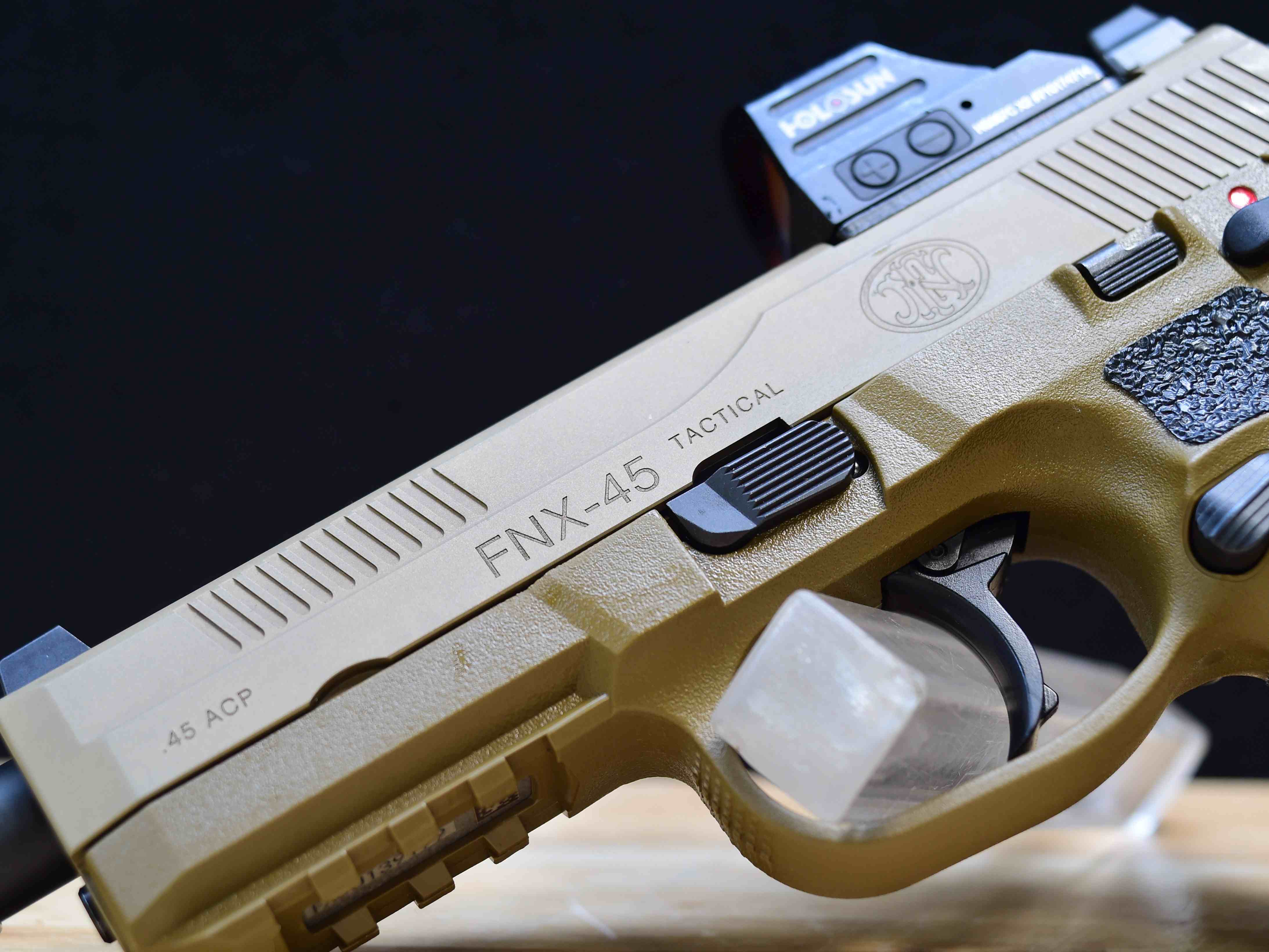FN FNX-45 Tactical FDE - .45 ACP - Holosun 507 - Case & More - Threaded - C-img-22