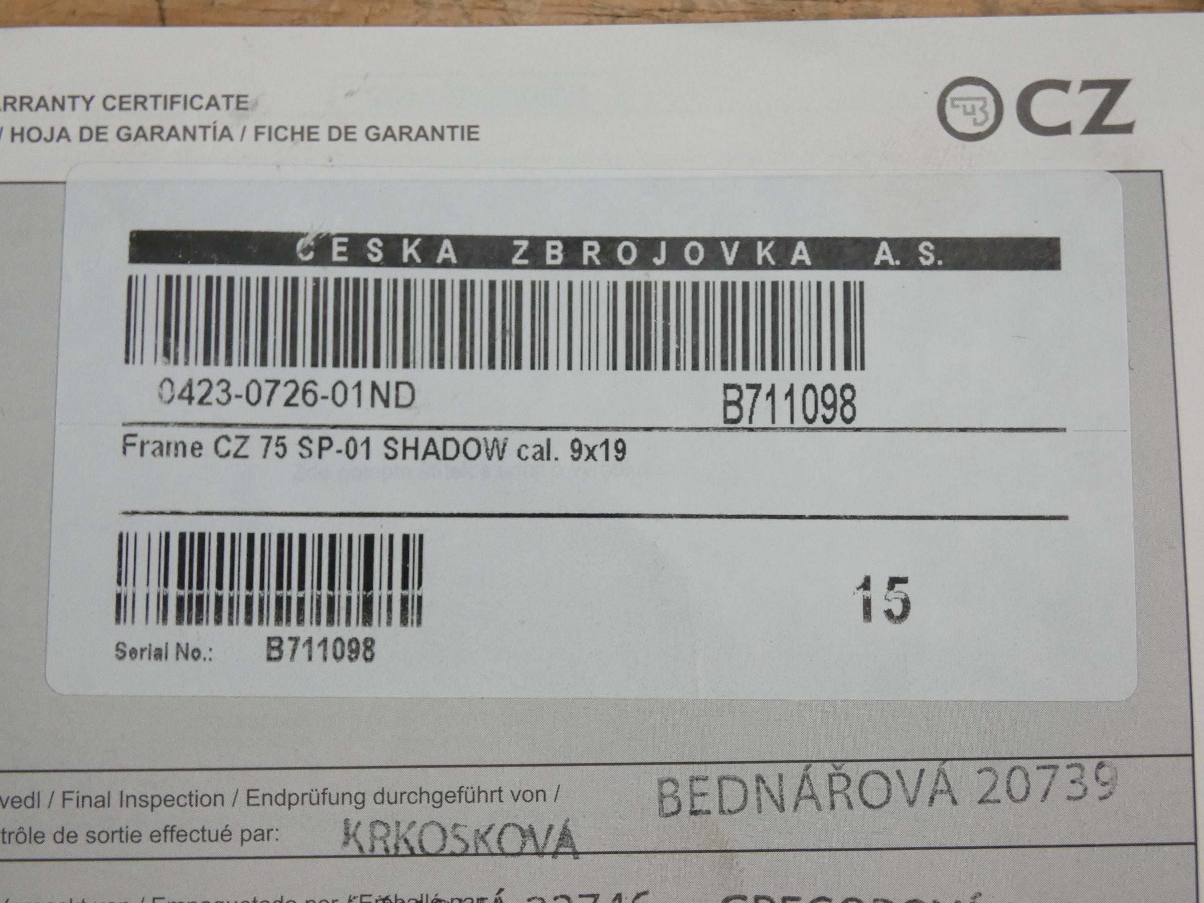 CZ 75 CTS LS SP-01 Shadow - 9mm - Custom - OG Case & Accessories - C-img-31