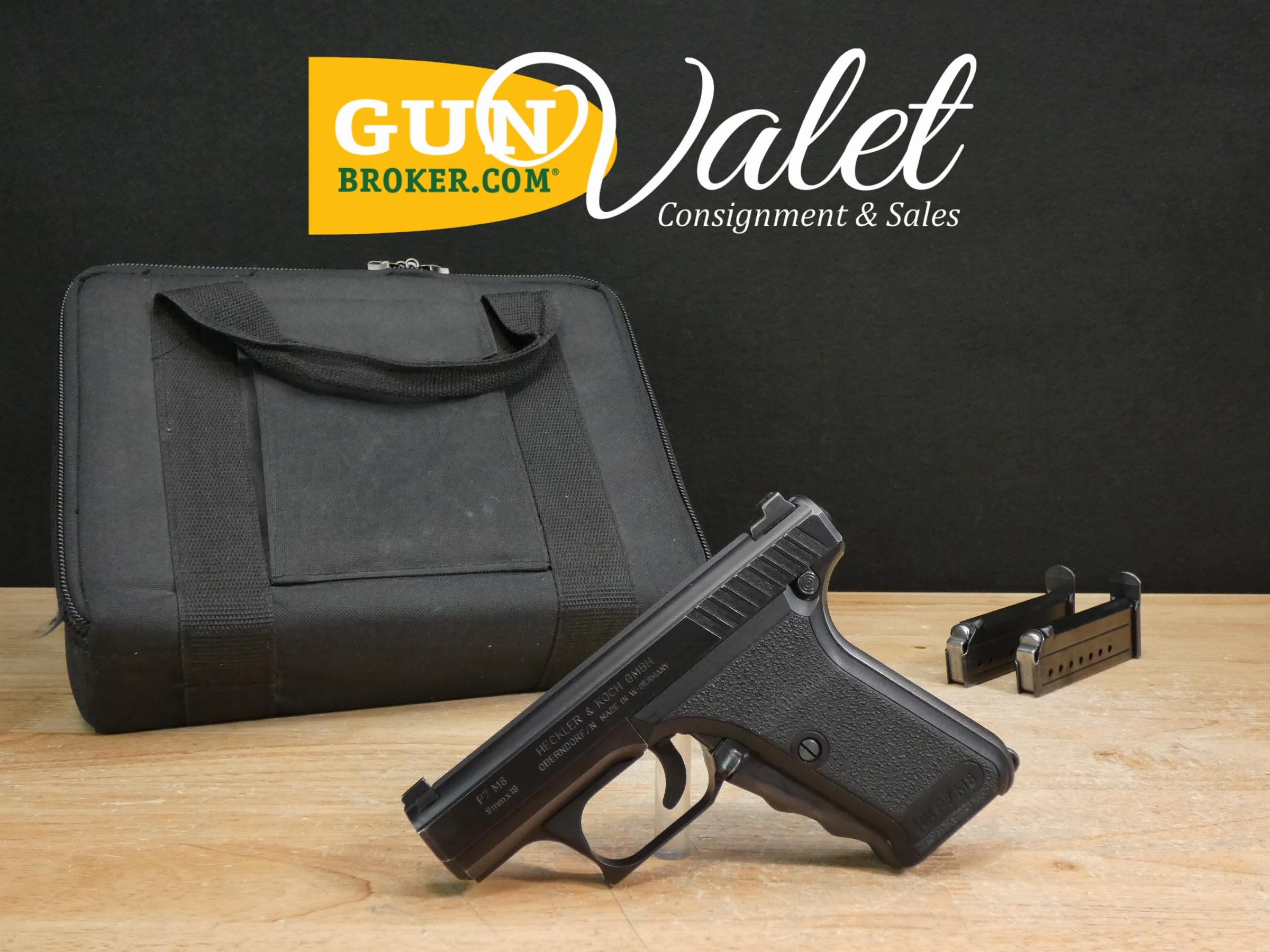HK P7 M8 - 9mm - P7M8 - H&K CCW - Heckler & Koch - 1984 - Case - 2 Mags - C-img-0