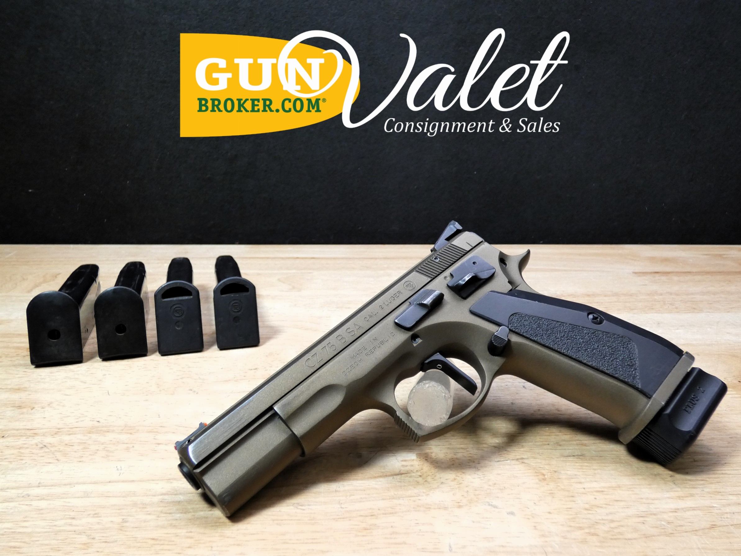 CZ 75 B SA - 9mm - CZ75 - 75B w/ 5 Mags & Bronze Cerakote - MFG 2008 - C-img-0