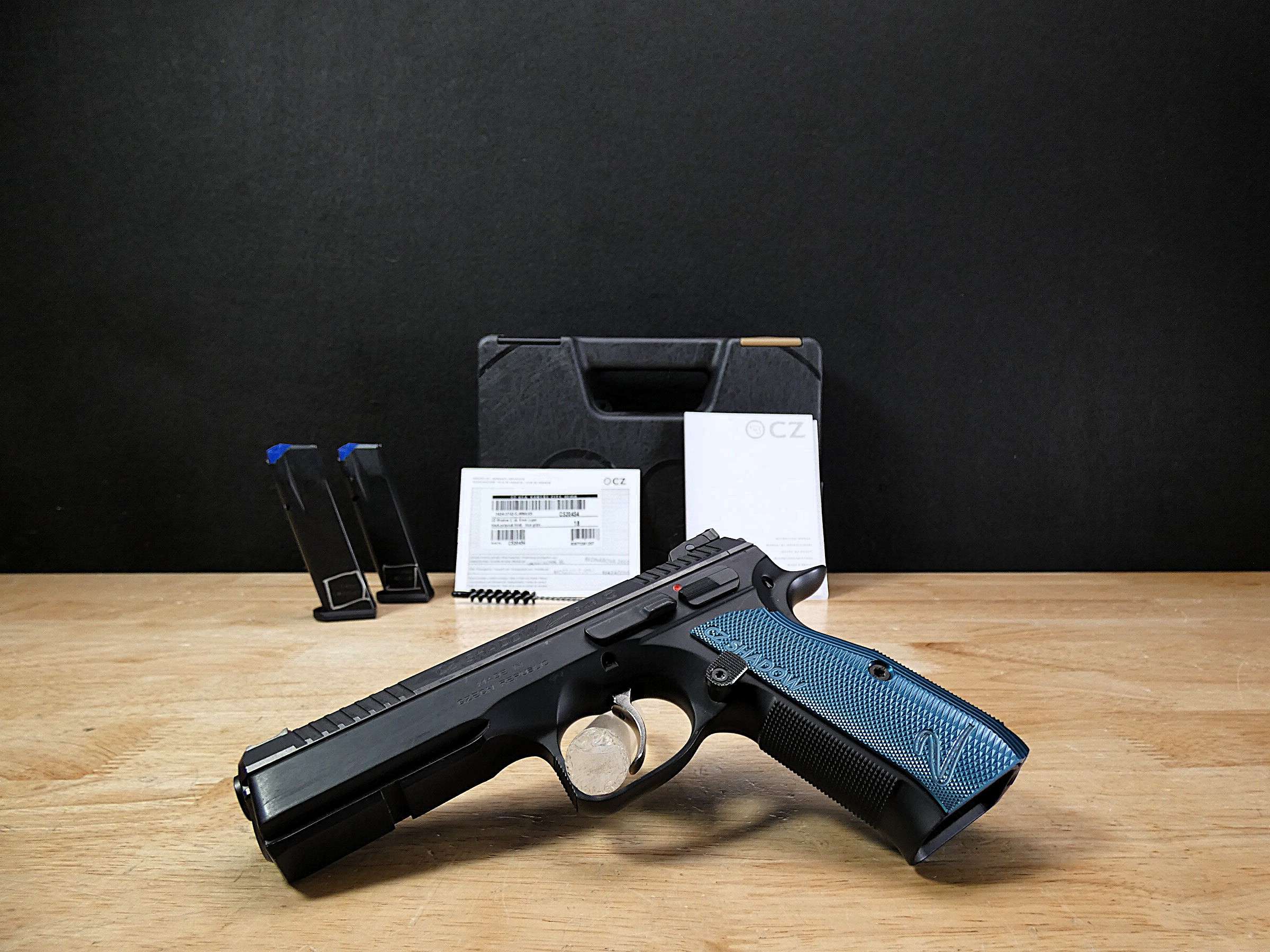 CZ Shadow 2 Blue - 9mm - CZ75 - SA/DA - w/ OG Case & 2 Mags - C-img-1