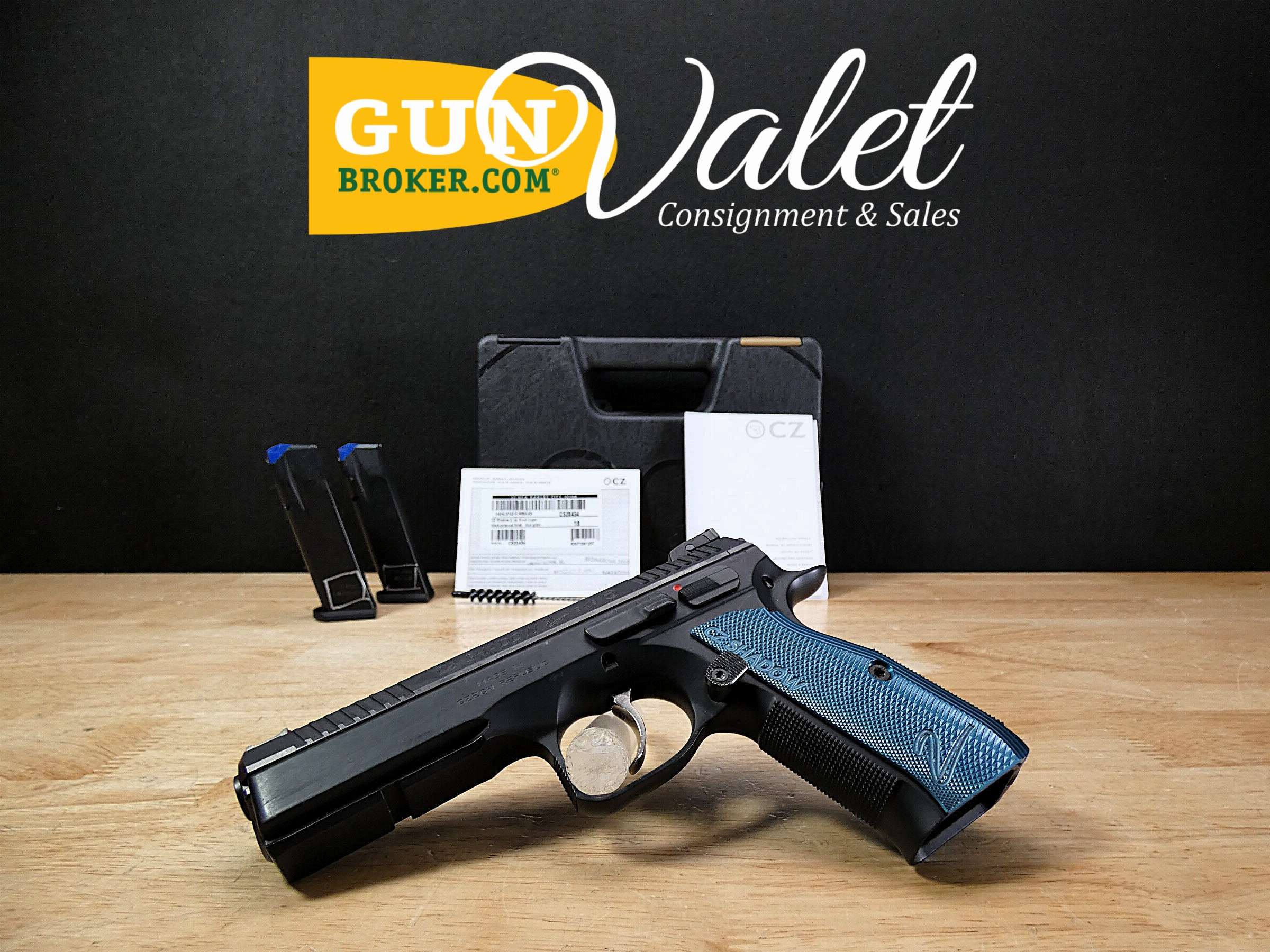 CZ Shadow 2 Blue - 9mm - CZ75 - SA/DA - w/ OG Case & 2 Mags - C-img-0