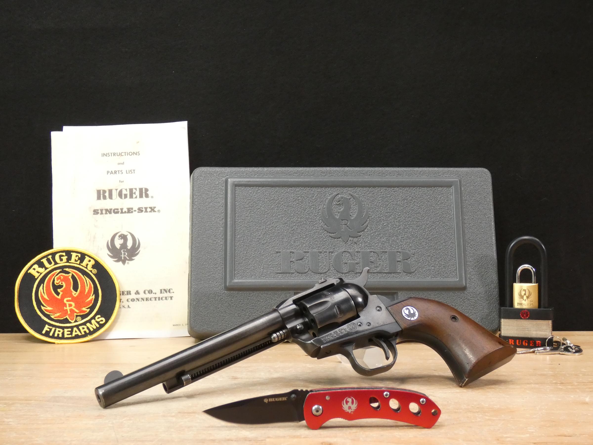 Sturm Ruger Single-Six - .22 LR - 1962 - 3 Screw - 4-Click - Knife - Patch!-img-1