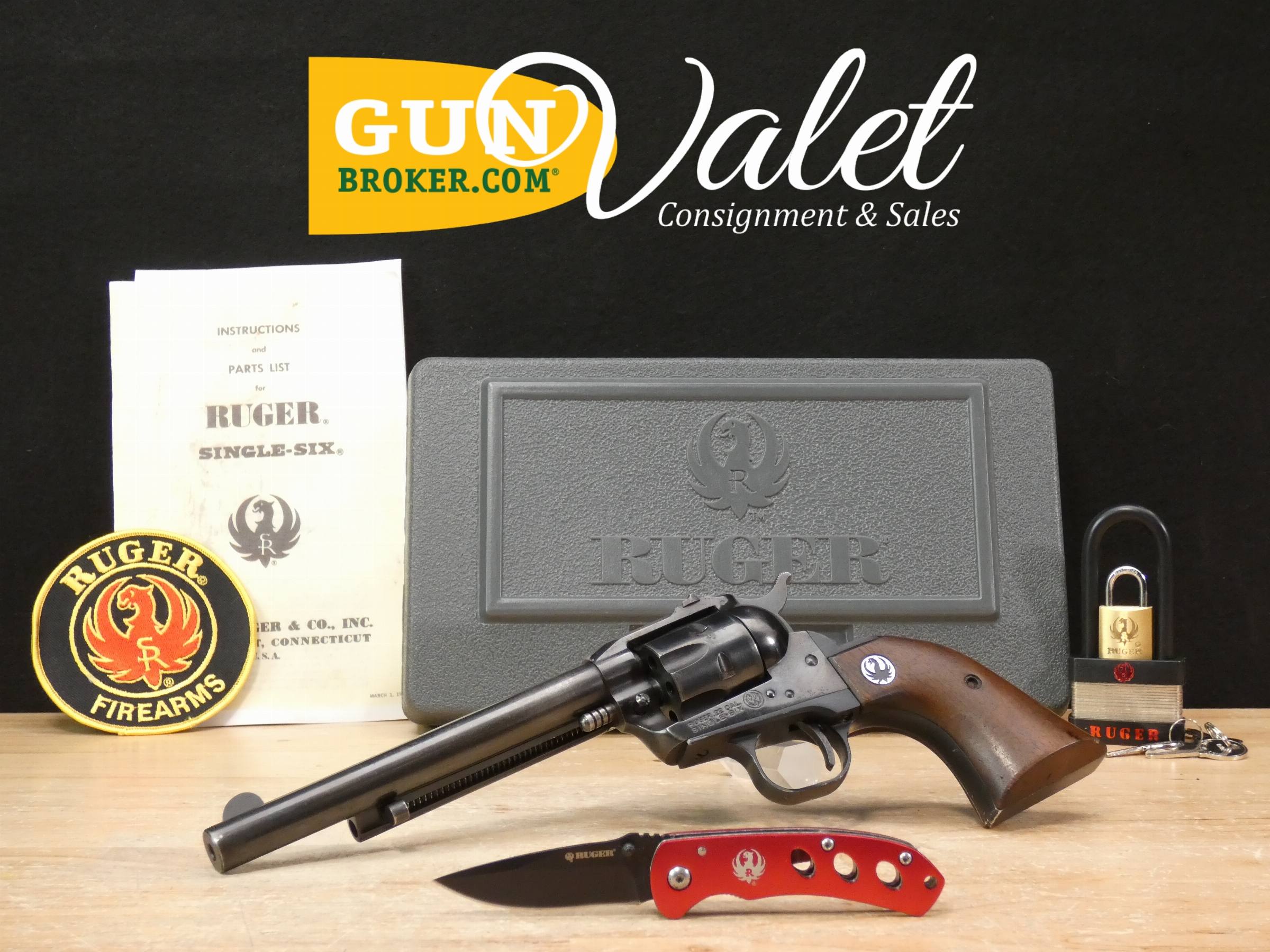 Sturm Ruger Single-Six - .22 LR - 1962 - 3 Screw - 4-Click - Knife - Patch!-img-0