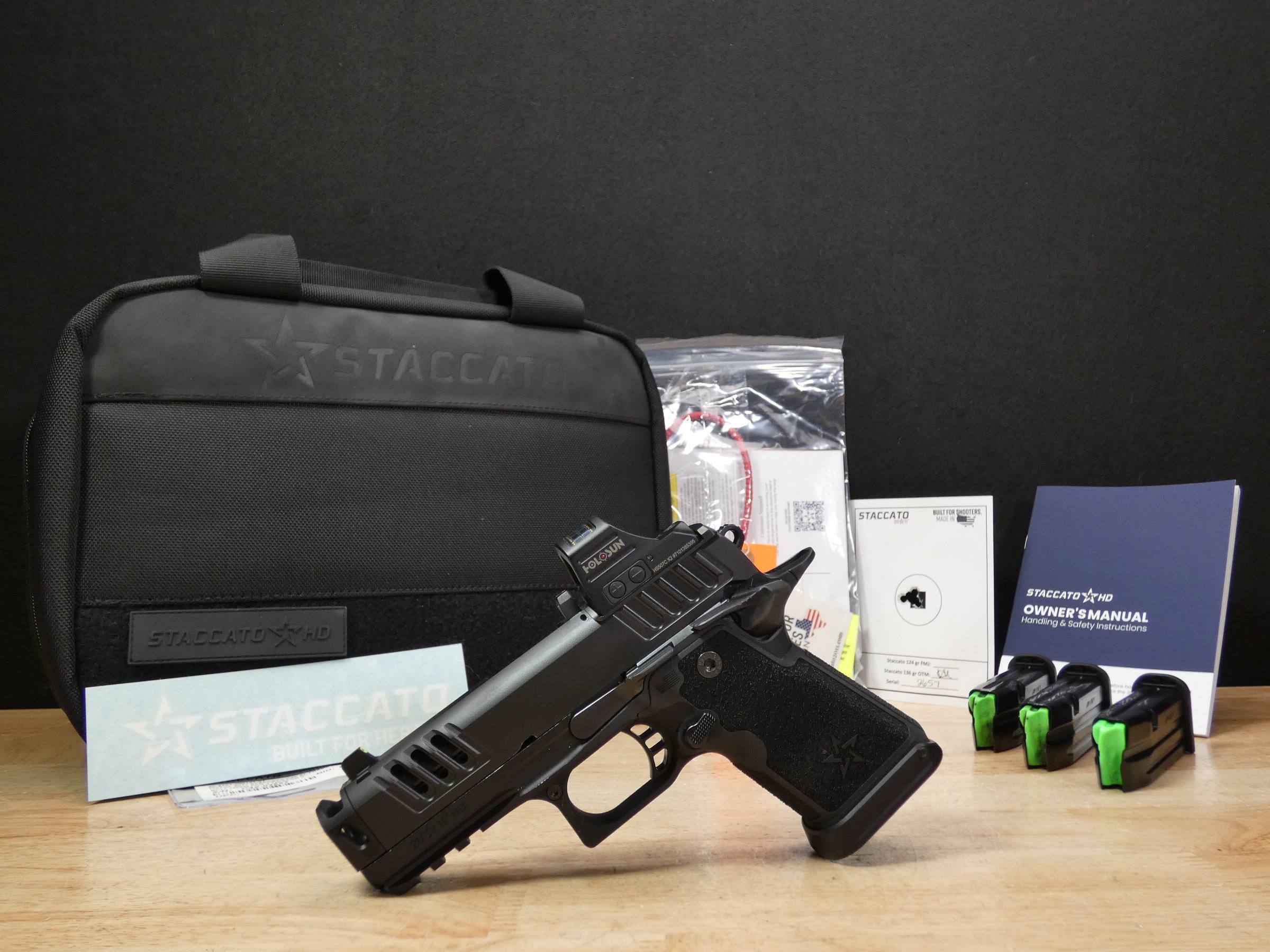 Staccato HD C4X 2011 - 9mm - DLC Compensated - Holosun HS507C + Mags - C -img-1
