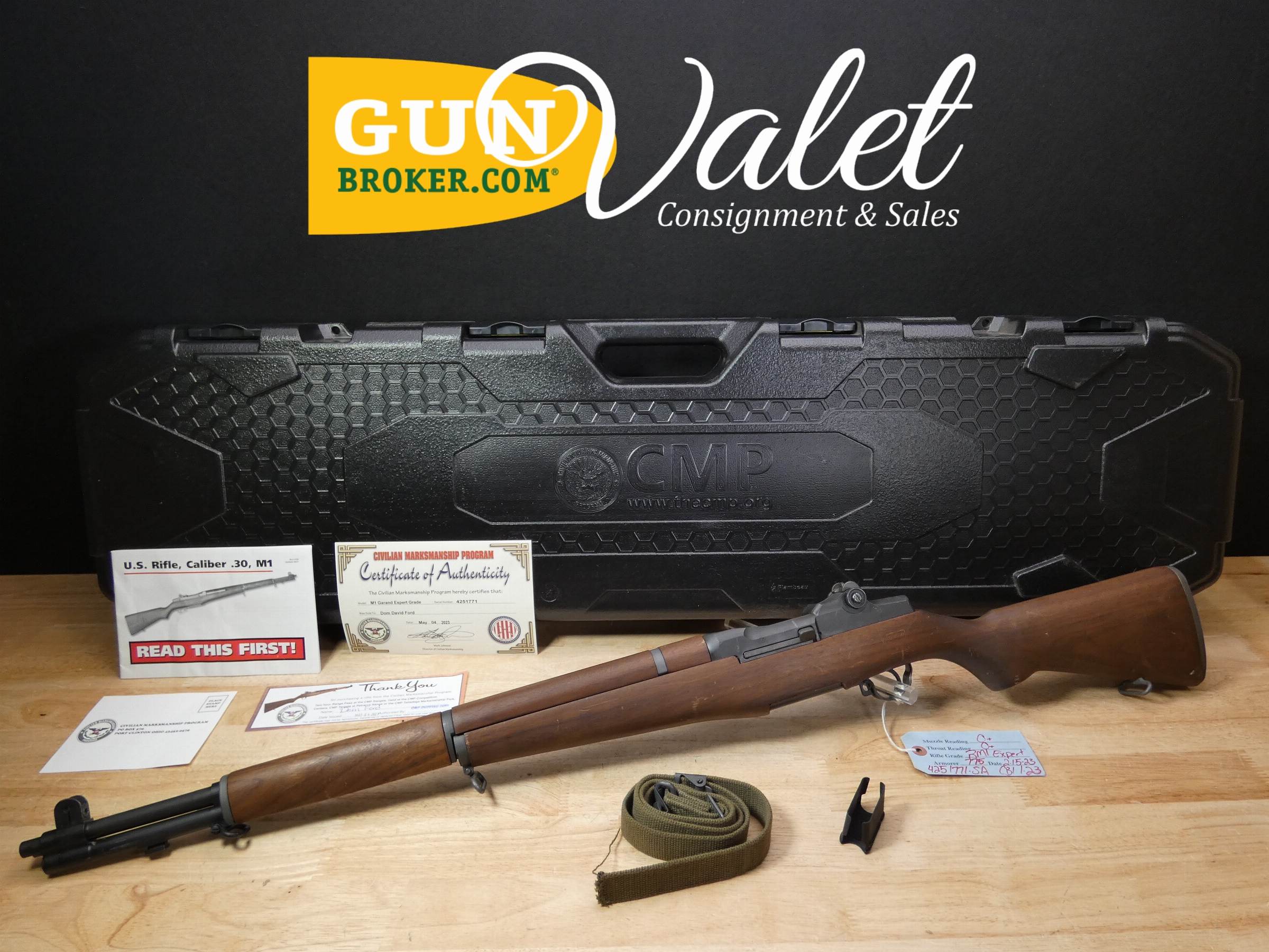 CMP Springfield M1 Garand Expert Grade - .30-06 SPRG - MFG 1953 - w/ XTRAS-img-0