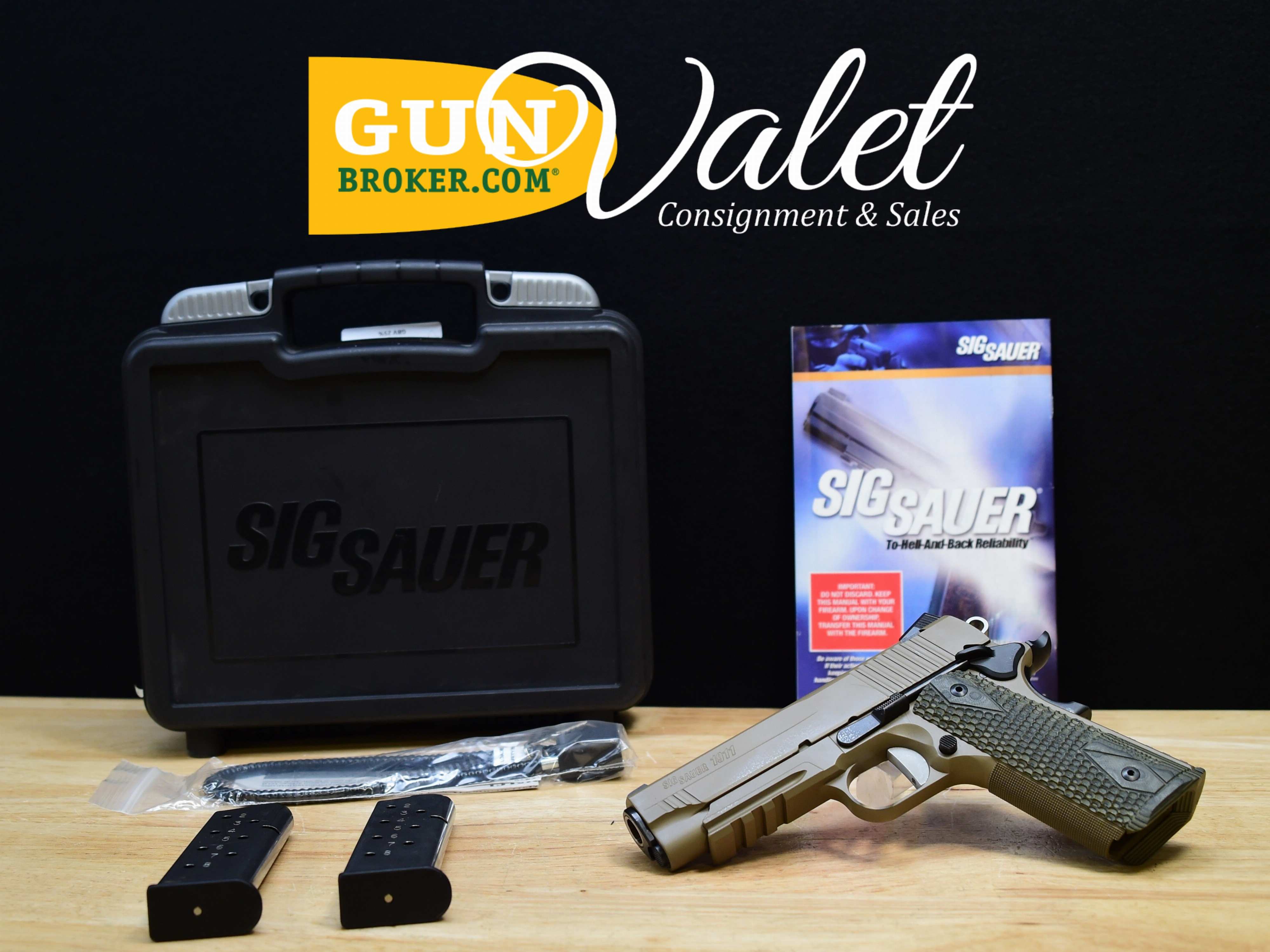 Sig Sauer 1911 Scorpion Carry - .45 ACP - OG Case & More - FDE M1911 - C-img-0